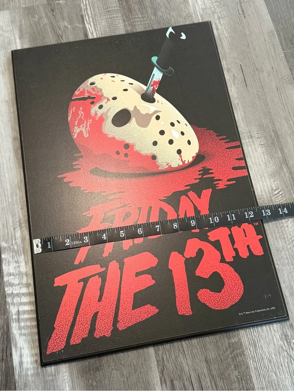 Friday the 13th Mask Wall Art - Red & White Horror Graphic by